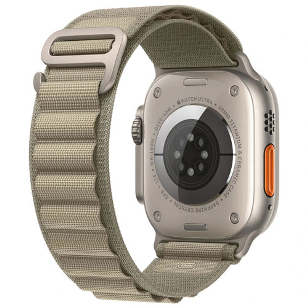 Koodo Apple Watch Ultra 2 (GPS + Cellular) 49mm Titanium Case with Olive Alpine Loop - Medium 145-190mm - Monthly Tab Payment