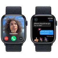 Apple Watch Series 9 (GPS + cellulaire) avec boîtier de 45 mm en aluminium minuit et bracelet sport minuit par Koodo - Paiement Balance mensuel