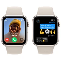 Apple Watch SE (GPS + cellulaire) avec boîtier de mm en aluminium comète et bracelet sport comète par Koodo - Petit/Moyen