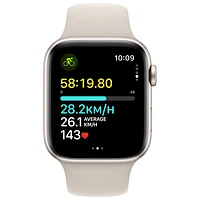 Apple Watch SE (GPS + cellulaire) avec boîtier de mm en aluminium comète et bracelet sport comète par Koodo - Petit/Moyen