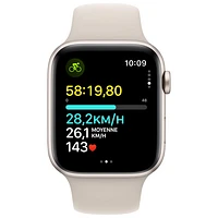 Apple Watch SE (GPS + cellulaire) de mm avec boîtier en aluminium comète et bracelet sport comète par Koodo - Moyen/Grand