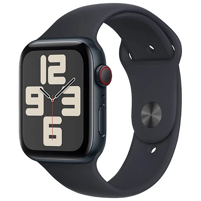 Apple Watch SE (GPS + Cellulaire) avec boîtier de mm en aluminium minuit et bracelet sport minuit par Koodo - Moyen/Grand