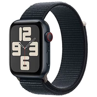 Apple Watch SE (GPS + cellulaire) avec boîtier de 44 mm en aluminium minuit et bracelet sport minuit par Koodo - Paiement Balance mensuel