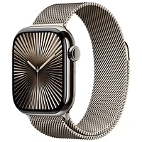 Koodo Apple Watch Series 10 (GPS + Cellular) 42mm Natural Titanium Case with Natural Milanese Loop - Monthly Tab Payment