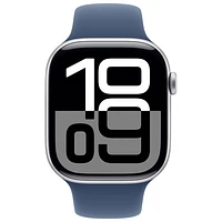 Koodo Apple Watch Series 10 (GPS + Cellular) 46mm Silver Aluminum Case with Denim Sport Band - Medium/Large - Monthly Tab Payment