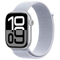 Koodo Apple Watch Series 10 (GPS + Cellular) 46mm Silver Aluminum Case with Blue Cloud Sport Loop - Monthly Tab Payment