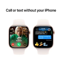 Koodo Apple Watch Series 10 (GPS + Cellular) 46mm Rose Gold Aluminum Case with Light Blush Sport Band - Medium/Large - Monthly Tab Payment