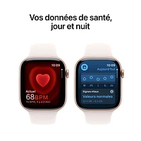 Koodo Apple Watch Series 10 (GPS + Cellular) 46mm Rose Gold Aluminum Case with Light Blush Sport Band - Medium/Large - Monthly Tab Payment