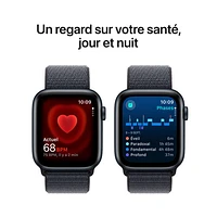 Apple Watch SE (GPS + cellulaire) avec boîtier de 44 mm en aluminium minuit et bracelet à rabat sport encre par Koodo - Paiement Balance mensuel