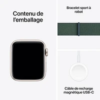 Koodo Apple Watch SE (GPS + Cellular) 40mm Starlight Aluminum Case with Lake Green Sport Loop - Monthly Tab Payment