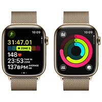 Koodo Apple Watch Series 9 (GPS + Cellular) 45mm Gold Stainless Steel Case with Gold Milanese Loop - Large - Monthly Tab Payment