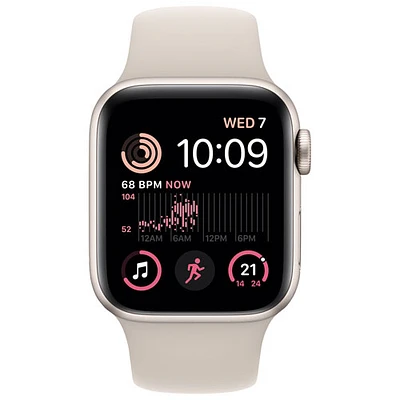 Apple Watch SE (GPS + cellulaire) avec boîtier de mm en aluminium comète et bracelet sport comète par Koodo (2022