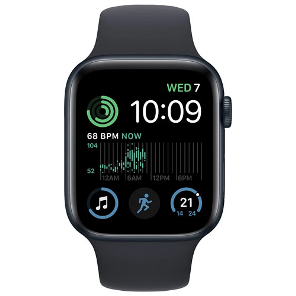 Koodo Apple Watch SE (GPS + Cellular) 44mm Midnight Aluminum Case with Midnight Sport Band (2022) - Monthly Tab Payment