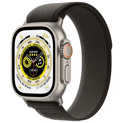 Koodo Apple Watch Ultra (GPS + Cellular) 49mm Titanium Case with /Grey Trail Loop - Medium