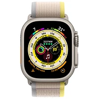 Koodo Apple Watch Ultra (GPS + Cellular) 49mm Titanium Case with Yellow/Beige Trail Loop - /Medium