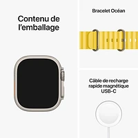 Koodo Apple Watch Ultra (GPS + Cellular) 49mm Titanium Case with Yellow Ocean Band - Monthly Tab Payment