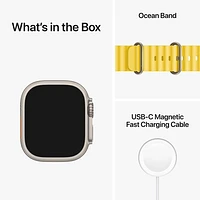 Koodo Apple Watch Ultra (GPS + Cellular) 49mm Titanium Case with Yellow Ocean Band - Monthly Tab Payment