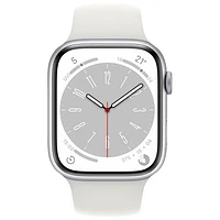 Koodo Apple Watch Series 8 (GPS + Cellular) 45mm Silver Aluminum Case with White Sport Band - Medium/Large - Monthly Tab Payment