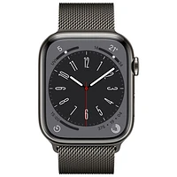 Koodo Apple Watch Series 8 (GPS + Cellular) 45mm Graphite Stainless Steel Case with Graphite Milanese Loop - Medium/Large - Monthly Tab Payment