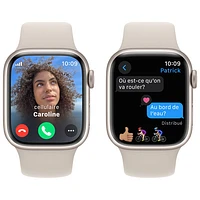 Apple Watch Series 9 (GPS + Cellulaire) avec boîtier de mm en aluminium comète et bracelet sport comète par Koodo - Petit/Moyen - mm