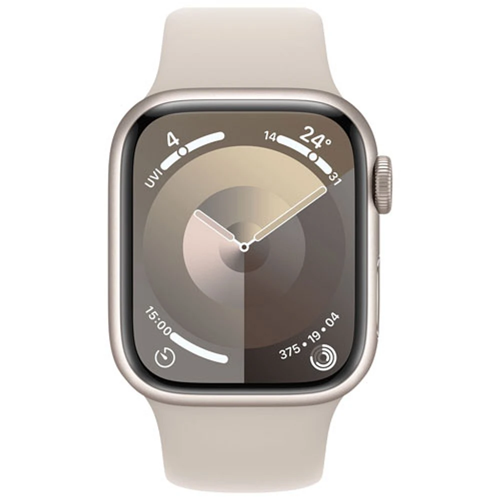 Apple Watch Series 9 (GPS + cellulaire) avec boîtier de mm en aluminium comète et bracelet sport comète par Koodo - Moyen/Grand - mm