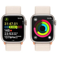 Koodo Apple Watch Series 9 (GPS + Cellular) 41mm Starlight Aluminium Case with Starlight Sport Loop - Small - Monthly Tab Payment