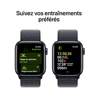 Apple Watch SE (GPS + cellulaire) avec boîtier de 40 mm en aluminium minuit et bracelet sport encre par Koodo - Paiement Balance mensuel