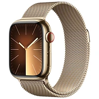 Koodo Apple Watch Series 9 (GPS + Cellular) 41mm Gold Stainless Steel Case with Gold Stainless Steel Milanese Loop - Small - Monthly Tab Payment