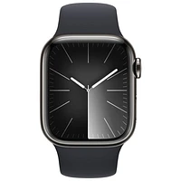 Koodo Apple Watch Series 9 (GPS + Cellular) 41mm Graphite Stainless Steel Case with Midnight Sport Band - Small / Medium 130-180mm - Monthly Tab Payment