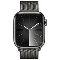 Koodo Apple Watch Series 9 (GPS + Cellular) 41mm Graphite Stainless Steel Case with Graphite Stainless Steel Milanese Loop - Small - Monthly Tab Payment