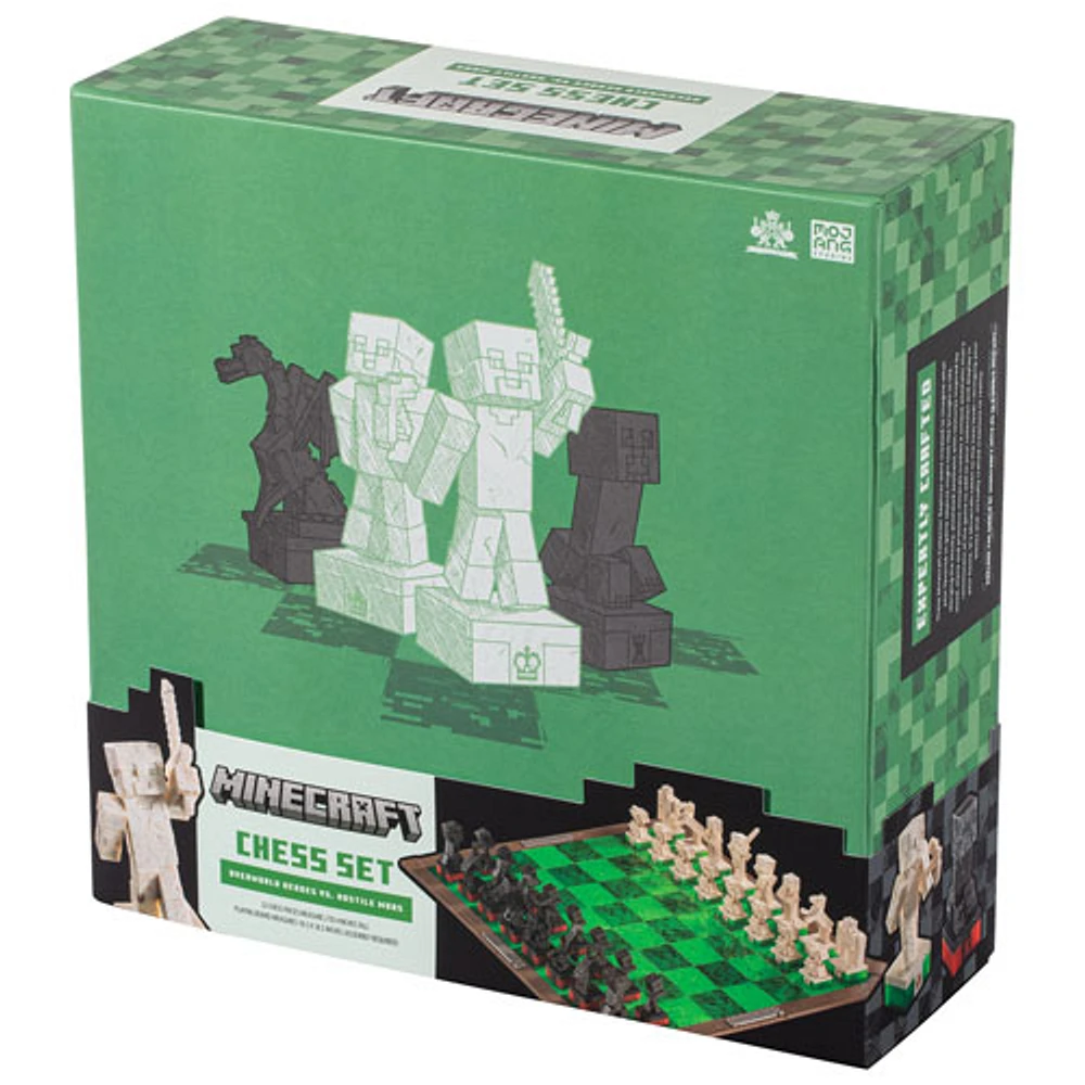 The Noble Collection: Minecraft - Overworld Heroes vs. Hostile Mobs Chess Set