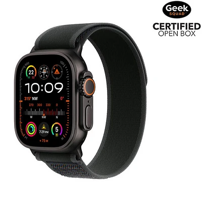 Open Box - Apple Watch Ultra 2 (GPS + Cellular) 49mm Black Titanium Case with Black Trail Loop