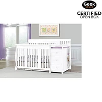 Open Box - Storkcraft Portofino 4-In-1 Fixed Side Convertible Crib Changer-White