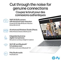 Portable PC 14 po OmniBook X Gen AI de HP - Argenté glacier (Snapdragon X Plus/RAM 16 Go/SSD 1 To/Windows 11 Famille)