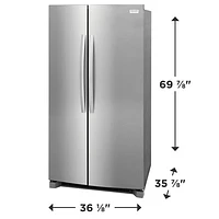 Frigidaire Gallery 36" 26 Cu. Ft. Side-By-Side Refrigerator (GRSN2620AF) - Smudge-Proof Stainless Steel