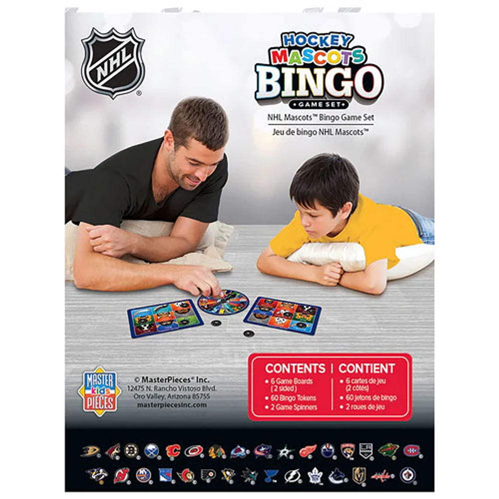 NHL Hockey Mascots Bingo Board Game