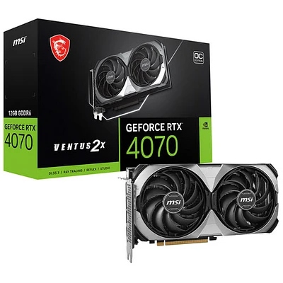 MSI GeForce RTX 4070 Ventus 2x OC 12GB GDDR6X Video Card