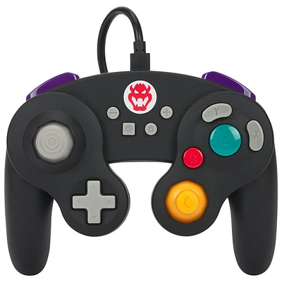 Manette avec fil de style GameCube de PowerA pour Nintendo Switch - Bowser