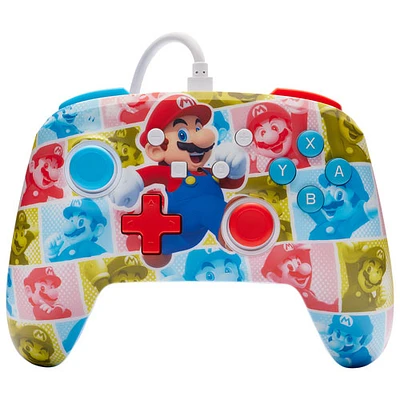 PowerA Enhanced Wired Controller for Nintendo Switch - Mario Hero Reel