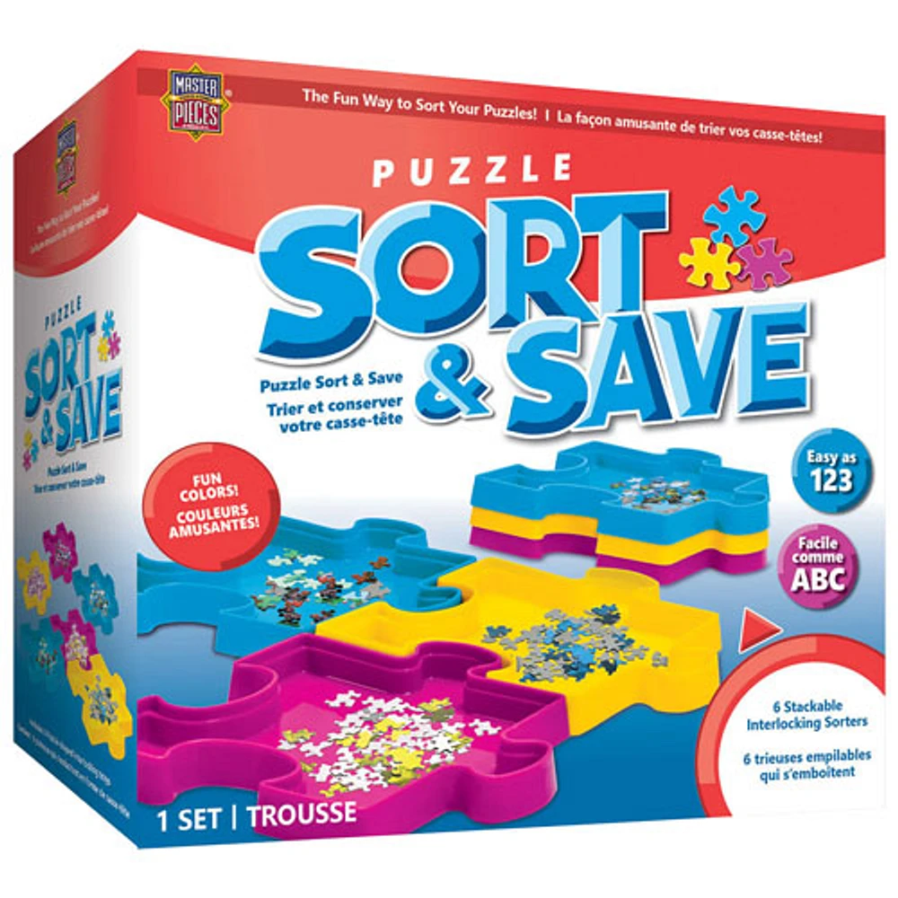 Masterpieces Sort & Save: 6-Piece Jigsaw Puzzle Sorting Trays