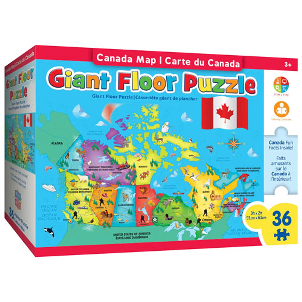 Canada Map: Giant Floor Puzzle - 36 Pieces