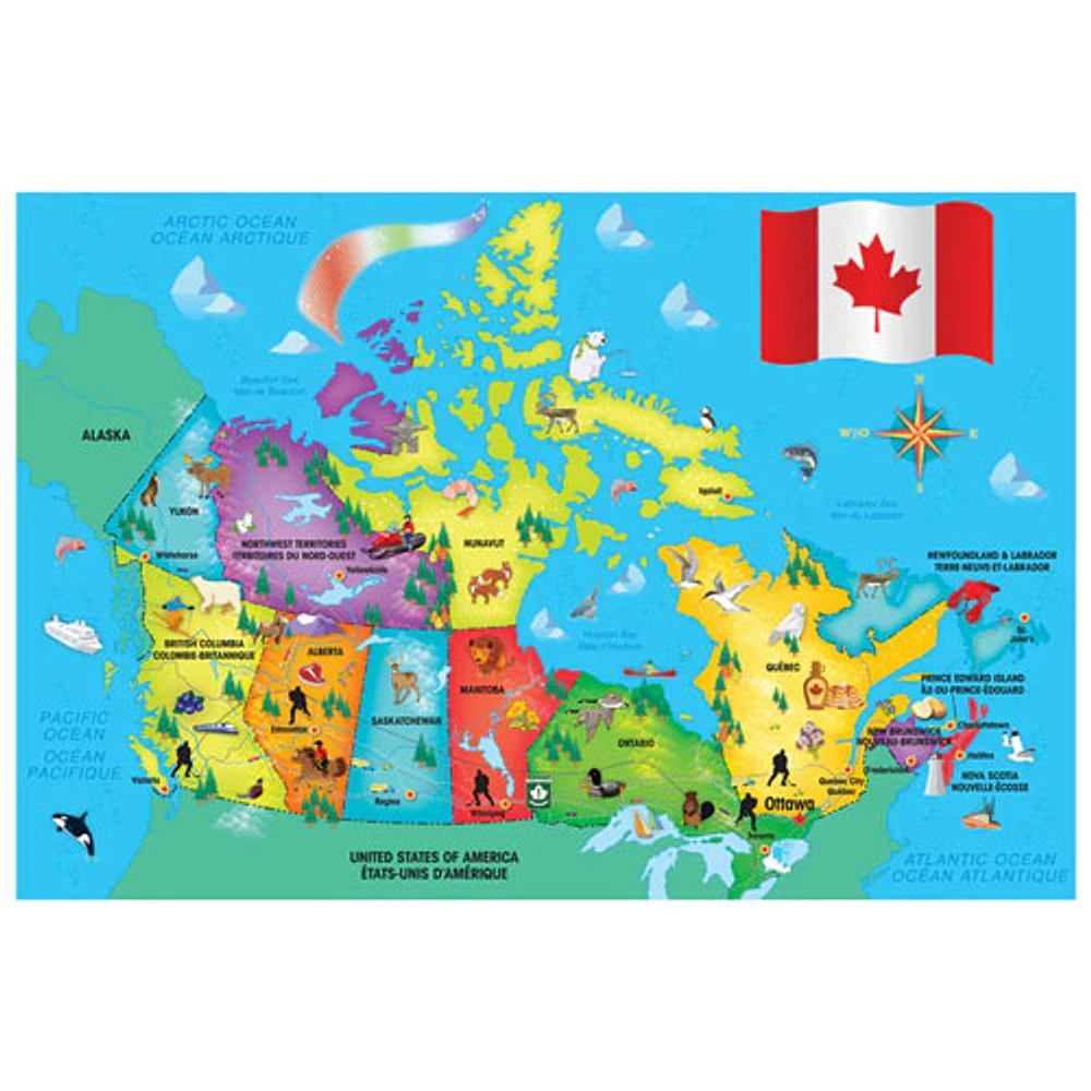 Canada Map: Giant Floor Puzzle - 36 Pieces