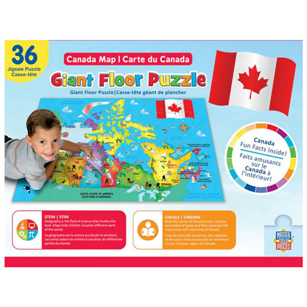 Canada Map: Giant Floor Puzzle - 36 Pieces