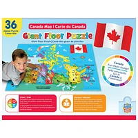 Carte du Canada : casse-tête de plancher géant - 36 pièces