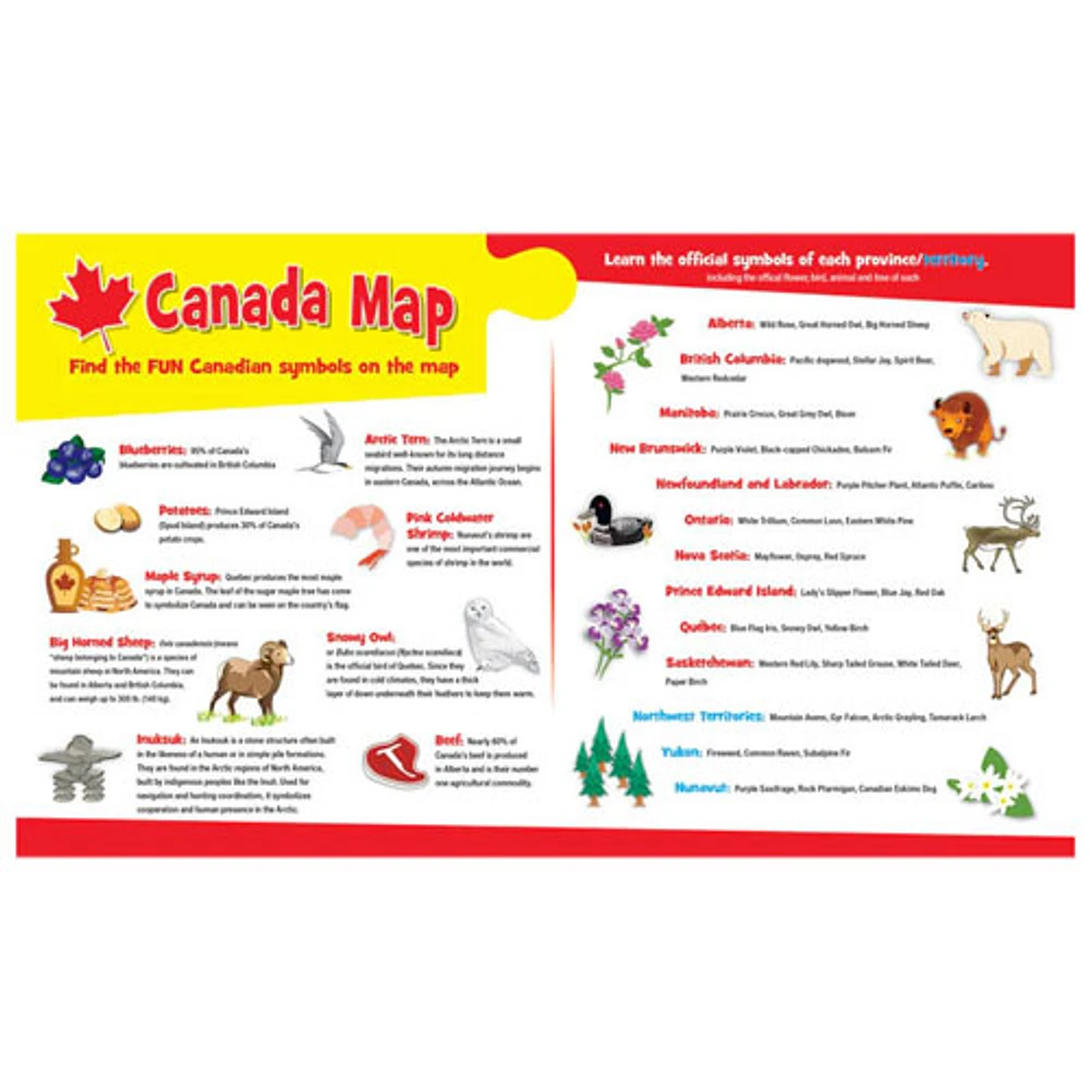 Canada Map: Giant Floor Puzzle - 36 Pieces