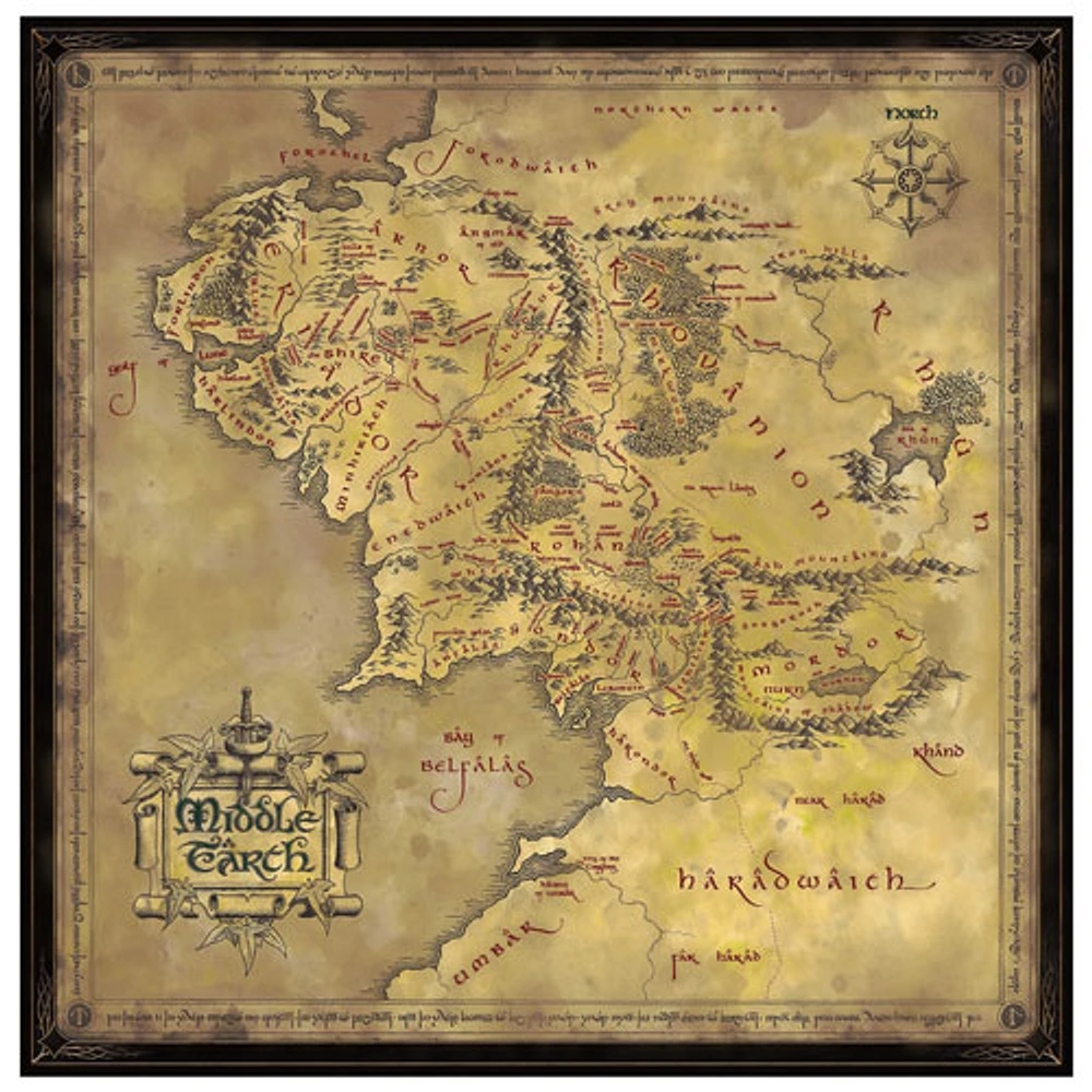 The Noble Collection: The Lord of the Rings Map of Middle-Earth Puzzle - 1000 Pieces