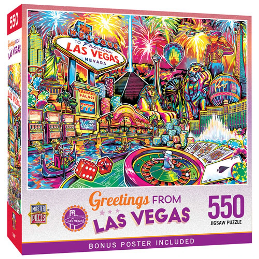 Greetings From Las Vegas Jigsaw Puzzle - 550 Pieces