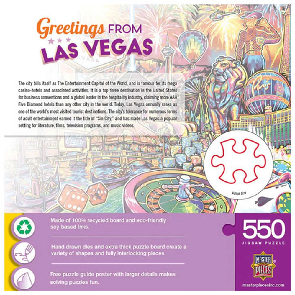 Greetings From Las Vegas Jigsaw Puzzle - 550 Pieces