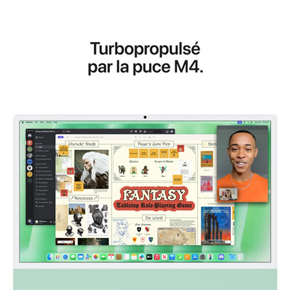 iMac de 24 po d'Apple (automne 2024) - Vert (puce M4 d'Apple/processeur graphique coeurs/RAM 24 Go/SSD Go