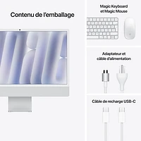 Apple iMac 24" Nano-Texture (Fall 2024) - Silver (Apple M4 Chip / 10-Core GPU / 16GB RAM / 256GB SSD